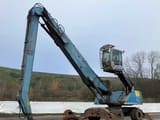 2015 Fuchs MHL350 material handler, side profile view