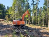 2007 Hitachi Zaxis 210 crawler excavator, rear three-quarter view