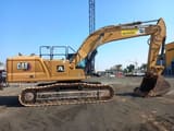 2022 Caterpillar 350 crawler excavator, side view