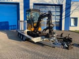Berger Kraus BK2000NKSR mini excavator on a trailer