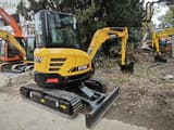 2022 Sany SY35U mini excavator, front three-quarter view