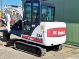 2002 Bobcat 334 mini excavator, rear three-quarter view