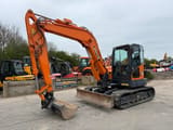 2022 Doosan DX85R-3 crawler excavator, side view