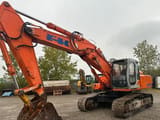 2003 Kobelco EX 285 crawler excavator, front three-quarter view