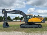 2025 Hyundai HX360L crawler excavator, side profile view