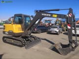 2020 Volvo EC55D mini excavator, side view