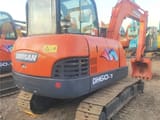 2022 Doosan DH60-7 mini excavator, rear three-quarter view