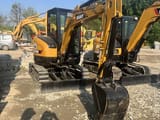 2020 Sany SY35U mini excavator, front three-quarter view