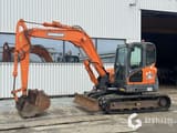 2017 Doosan DX85R-3 mini excavator, side view