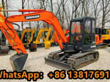 2021 Doosan DH55 mini excavator, side view