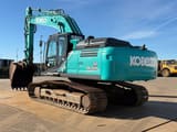 2021 Kobelco SK300LC-10E crawler excavator, rear three-quarter view