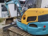 Kubota 3.5U mini excavator, rear three-quarter view