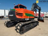 2021 Schaeff TC 125 crawler excavator, rear three-quarter view