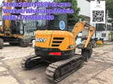 2024 Sany SY35U mini excavator, rear three-quarter view