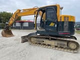 2015 Hyundai R125LCRD-9A crawler excavator, side view