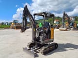 2022 Volvo ECR18 Electric mini excavator, front three-quarter view