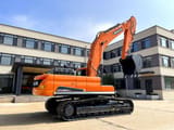 2026 Develon DX360LCA-7B crawler excavator, rear three-quarter view