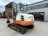 2016 Terex TC48 mini excavator, rear three-quarter view