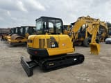 2022 Komatsu PC56-7 mini excavator, rear three-quarter view