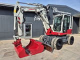 2021 Takeuchi TB295W wheel excavator, front three-quarter view