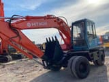 2022 Hitachi EX100WD wheel excavator, side view
