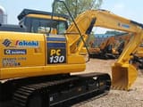 Komatsu PC130 crawler excavator, side view