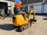 2014 JCB 080 mini excavator, rear three-quarter view