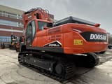 2023 Doosan DX340LCA crawler excavator rear three-quarter view
