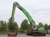 2015 Sennebogen 860R material handler with clamshell bucket, side view