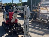 2023 Takeuchi TB210R mini excavator, front three-quarter view