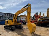 2018 Komatsu PC130 Raupenbagger, Ansicht von hinten dreiviertel