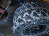 2012 Atlas 160WSR wheel excavator dual tire detail