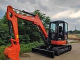 Kubota KX163-5 mini excavator, side view