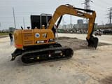 2024 Sany SY75C Pro mini excavator, rear three-quarter view