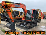 2023 Doosan DX75-9 mini excavator, front three-quarter view