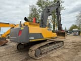 2014 Volvo EC250DL crawler excavator rear three-quarter view