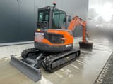 2022 Doosan DX50Z-7 crawler excavator, rear three-quarter view