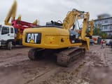 2017 Caterpillar 330D crawler excavator, rear three-quarter view