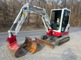 2019 Takeuchi TB225 mini excavator, side view