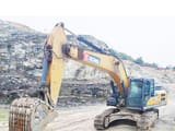 2021 XCMG XE335DK crawler excavator, front three-quarter view