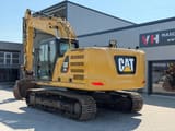 2018 Caterpillar 323 crawler excavator, rear three-quarter view