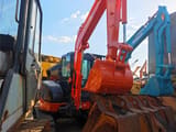 2019 Hitachi ZX55UR mini excavator, front three-quarter view