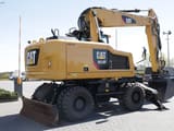 2016 Caterpillar M318F wheel excavator, rear three-quarter view