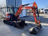 2021 Kubota U50-5 mini excavator, front three-quarter view