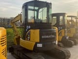 2021 Komatsu PC40MR mini excavator, rear three-quarter view