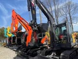 2022 Volvo EC60C mini excavator, front three-quarter view