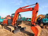 Hitachi Zaxis 60 mini excavator, side view