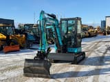 2023 Airman AX33U mini excavator, front three-quarter view