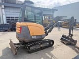 2012 Volvo EC27C mini excavator, rear three-quarter view