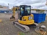 2020 Caterpillar 305E2 mini excavator, rear three-quarter view